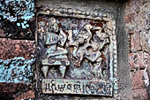 Bagan Myanmar. Dhammayazika pagoda, glazed Jataka plaques. 